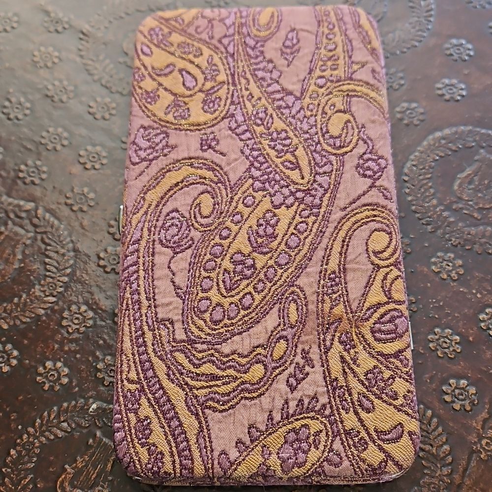 Paisley Patterned Flat Wallet - Picture 2 of 5